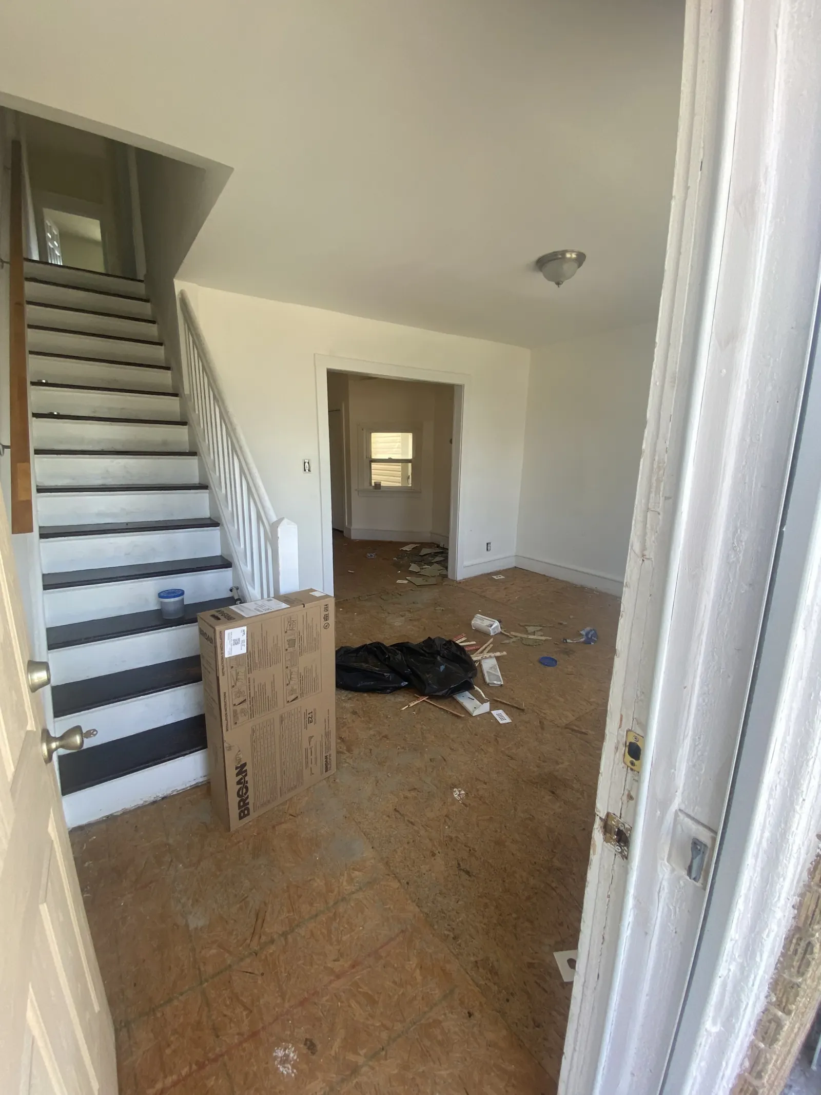 Entry and stairs before the job